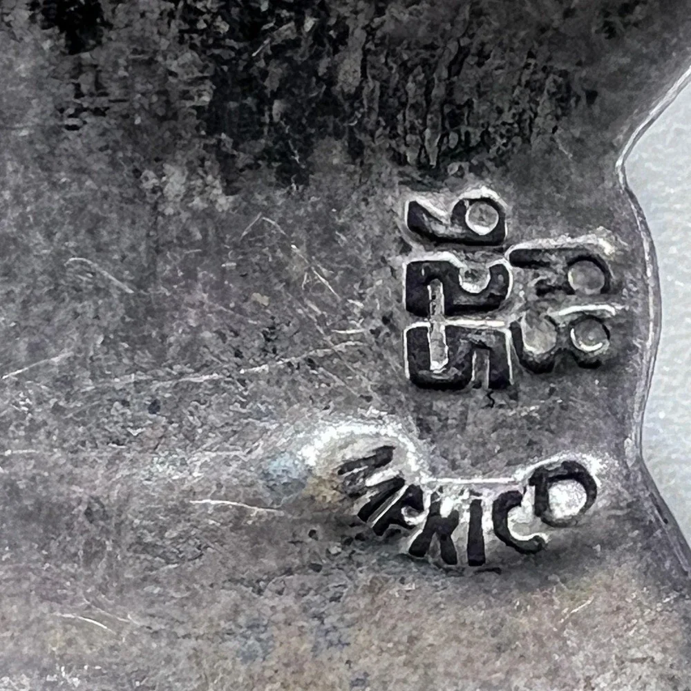 Vtg‎ Taxco Mexico Sterling Silver 925 Brooch Pin Cat Kitten Enamel 2.5